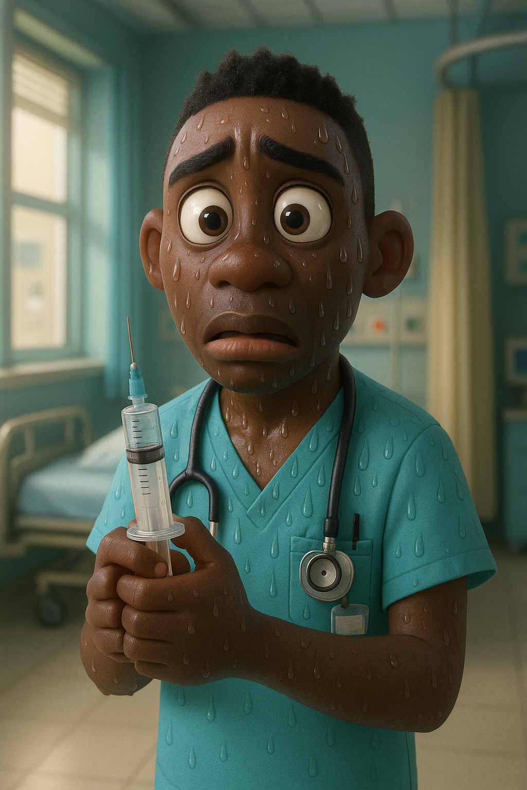 Scared medical intern